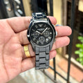 Empo®io Arm@ni Mens Black Ceramic Chain All Working
