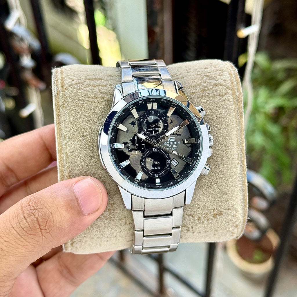 C@sio Edifi©e Silver Black Mens All Working