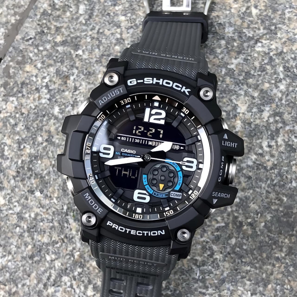 Gshockk Mudmaster Cool Grey Digital+Analog Mens All Working