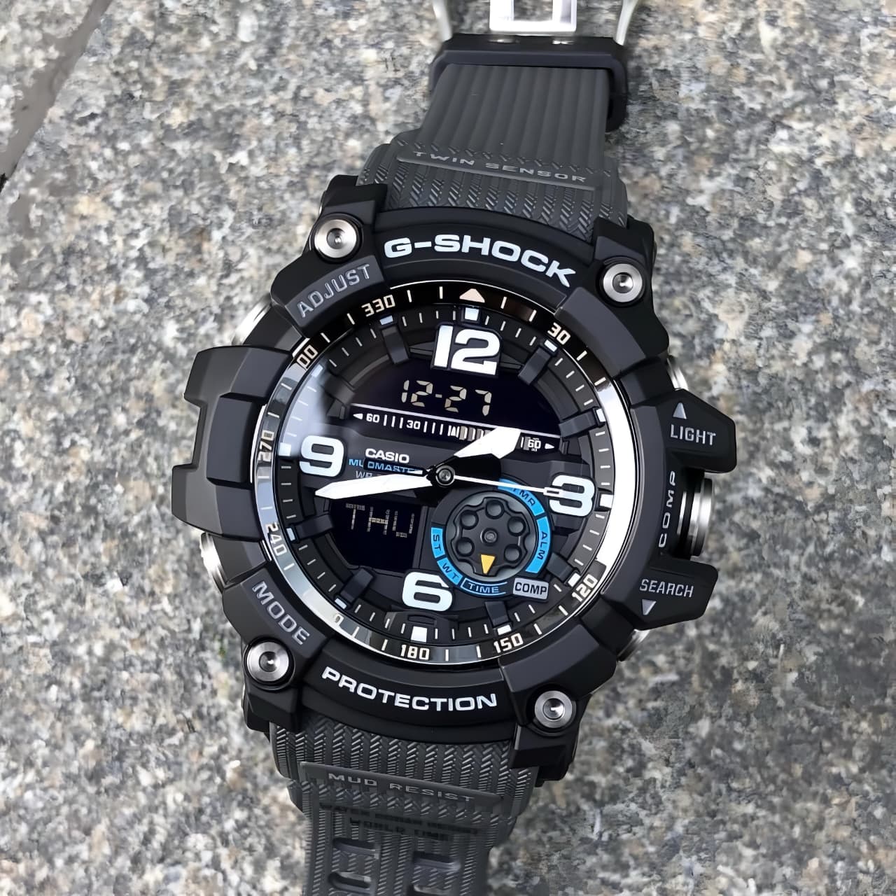Gshockk Mudmaster Cool Grey Digital+Analog Mens All Working