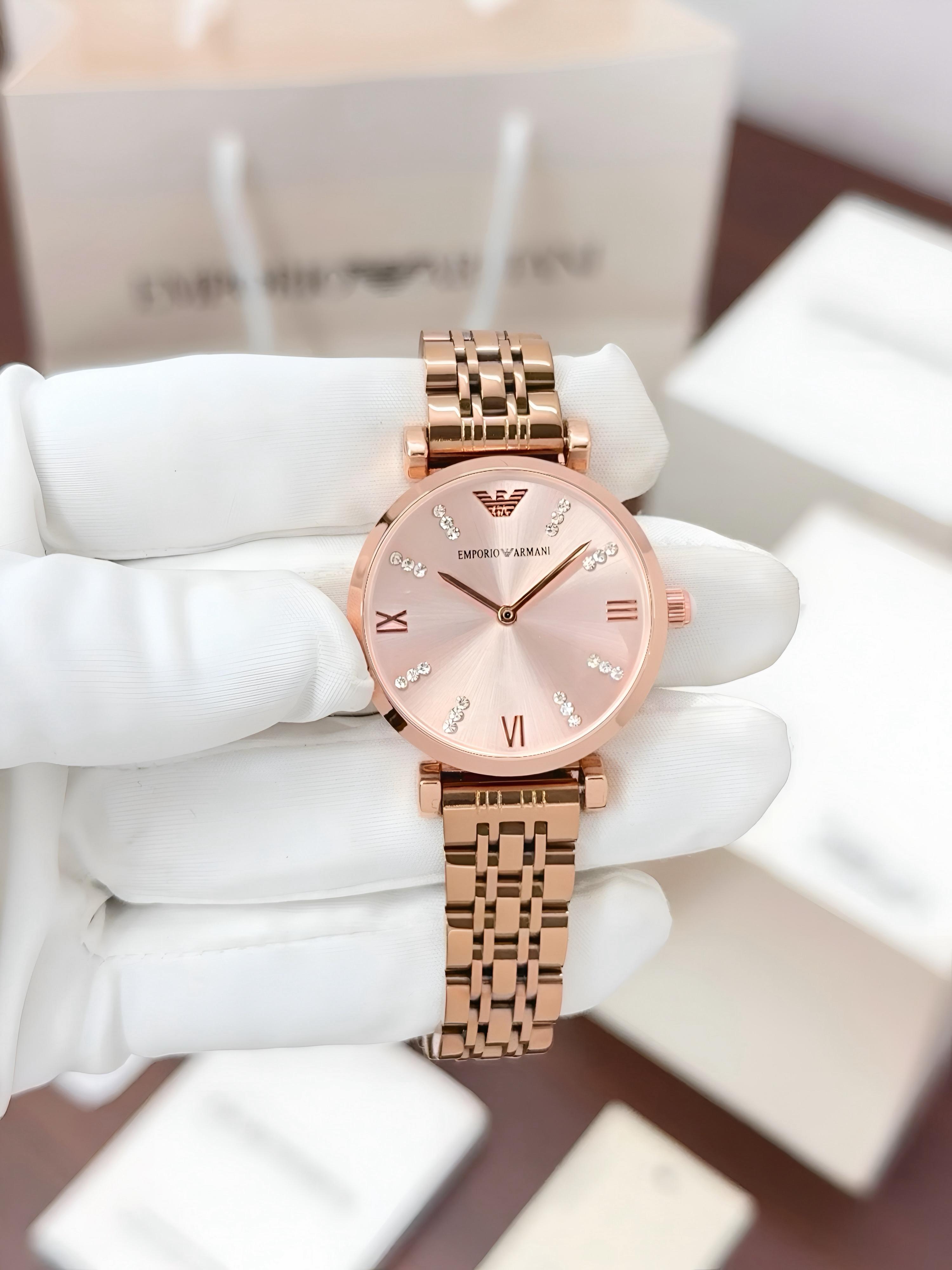 Emporioo Armanii Women Full Rose Gold Chain All Working
