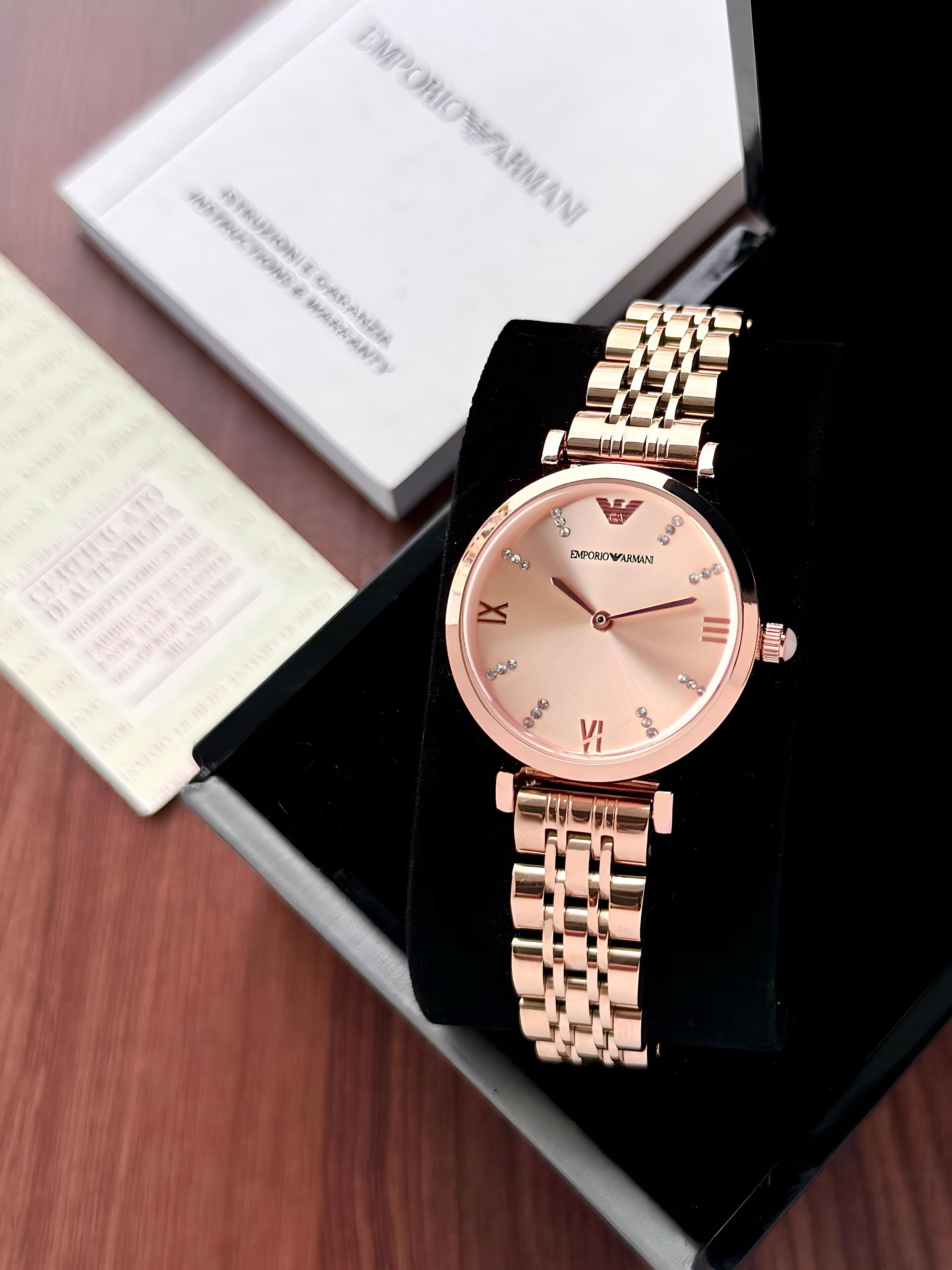 Emporioo Armanii Women Full Rose Gold Chain All Working