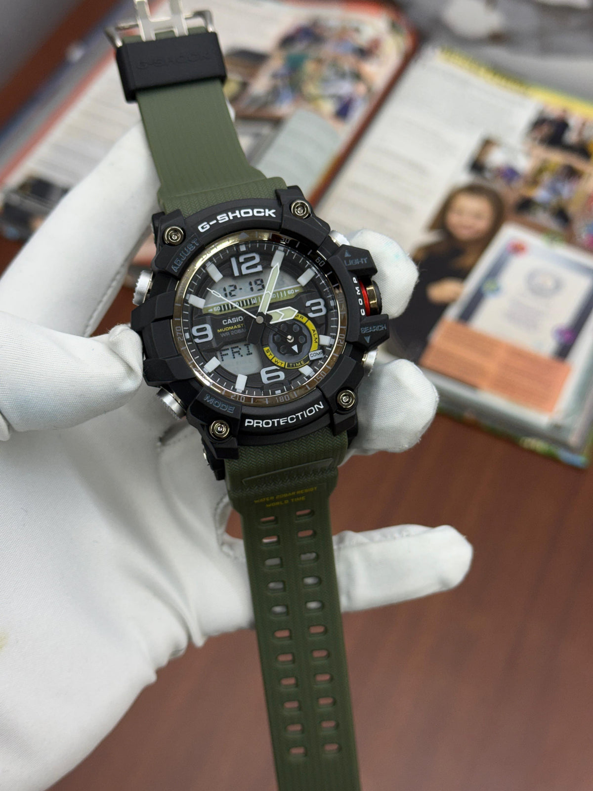 C@sio Gsho©k Mudmaster Green Digital+Analog Mens All Working