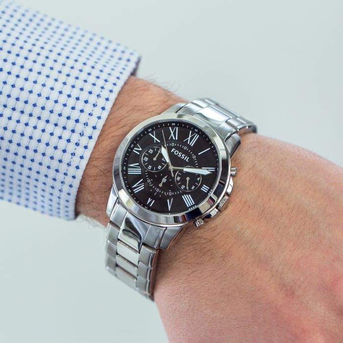 Fo$$il Fs-4736 Silver Men All Working