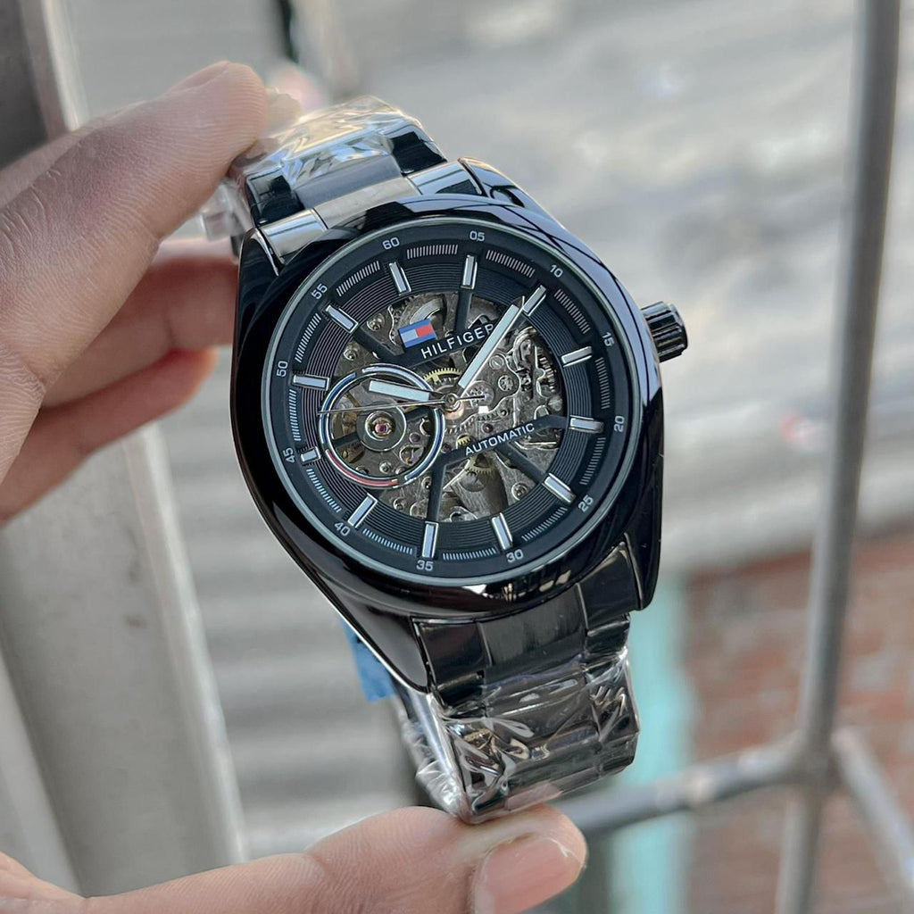 Tomm¥ Hilfige® Mens Black Automatic All Working
