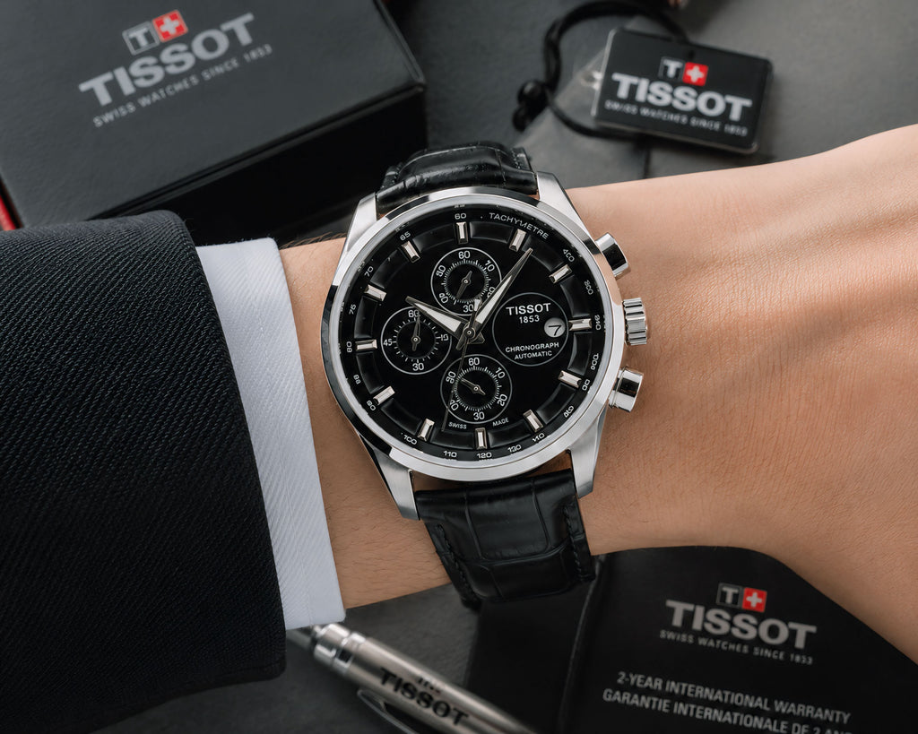 Ti$$ot Couturierr Black Leather Mens All Working
