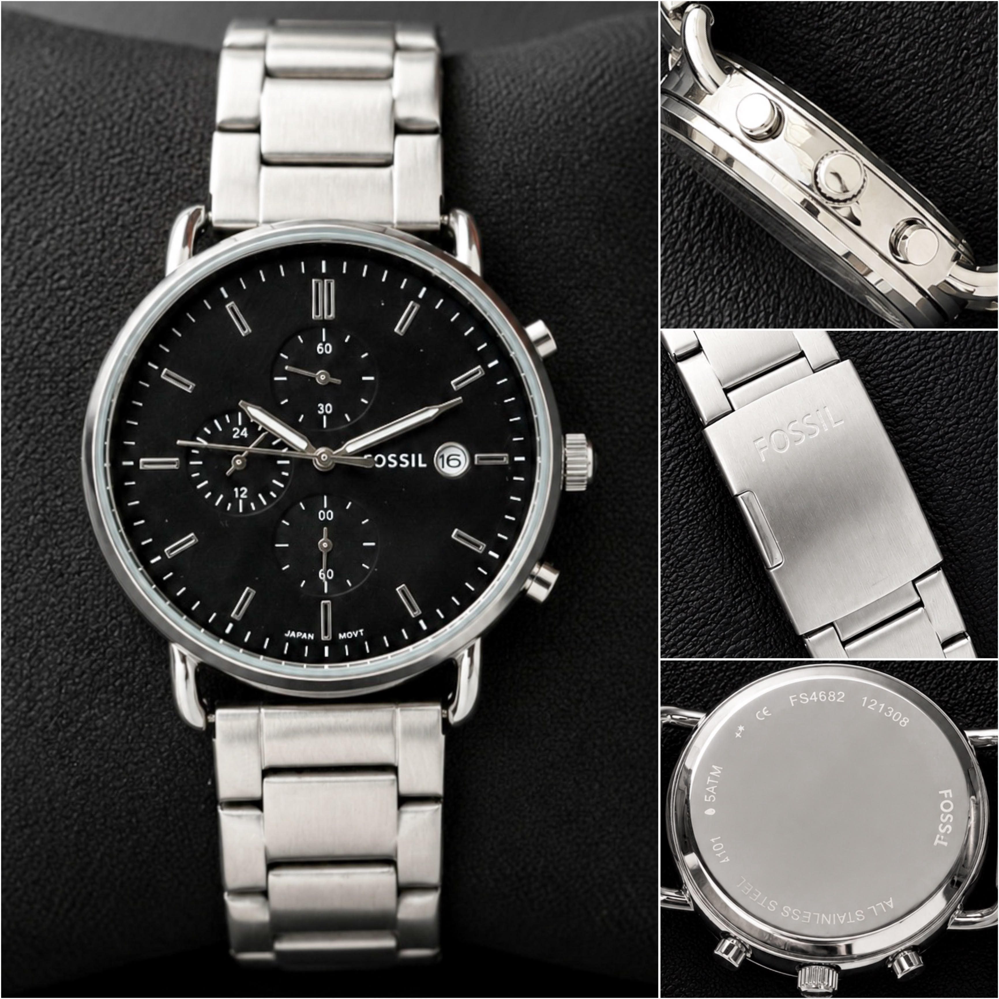 Fossill Commuterr Silver Chain Mens All Working