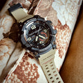 Gshockk Mudmaster Cool Beige Digital+Analog Mens All Working