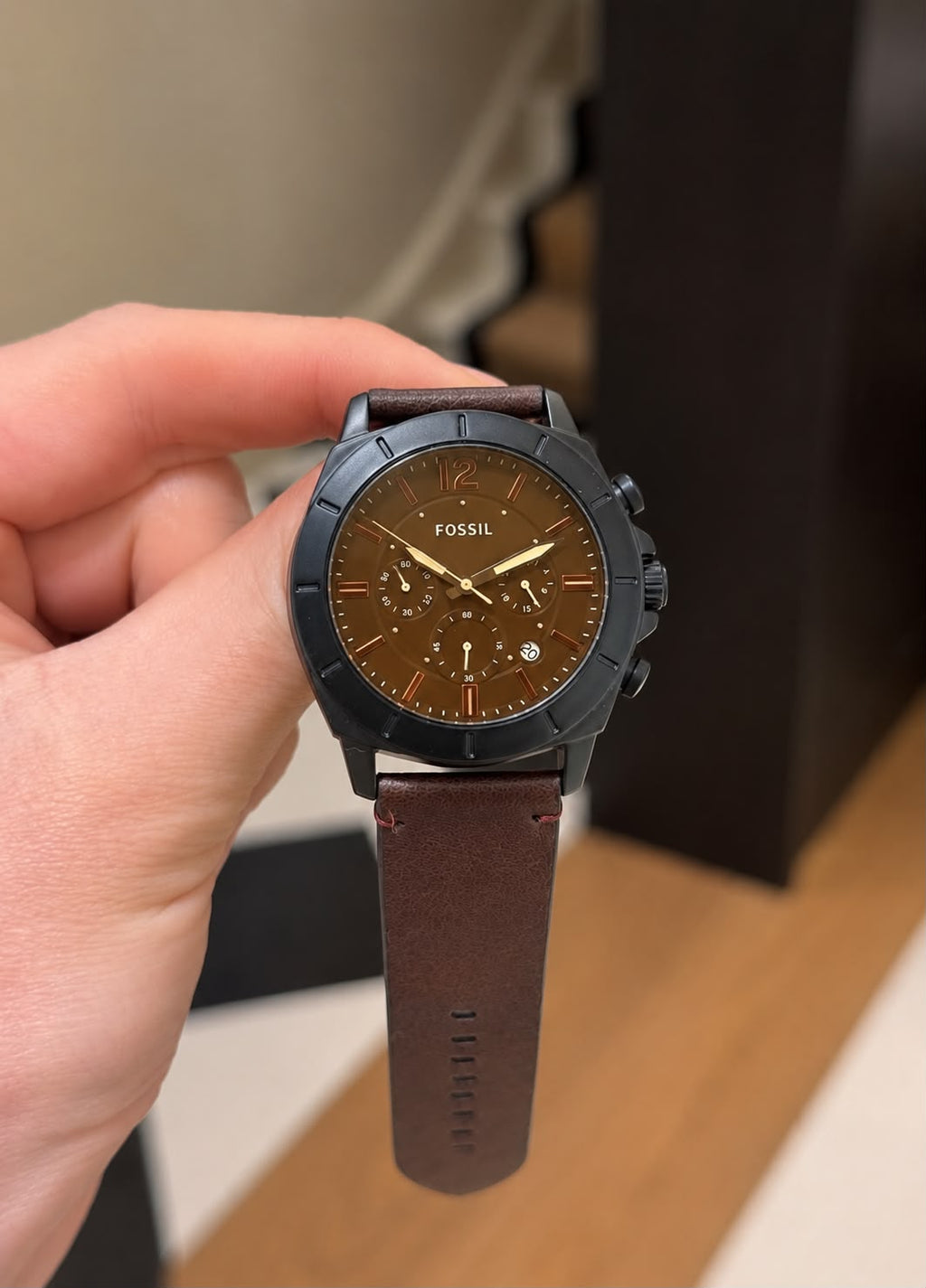 Fo$$il Brown Leather Mens All Working