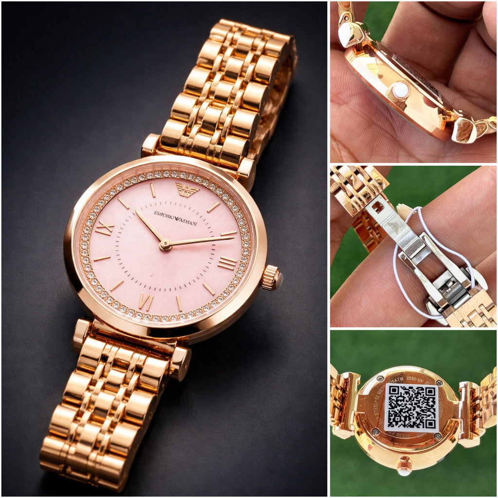 €mporio Arm@ni Women Slim Pink Dial All Working