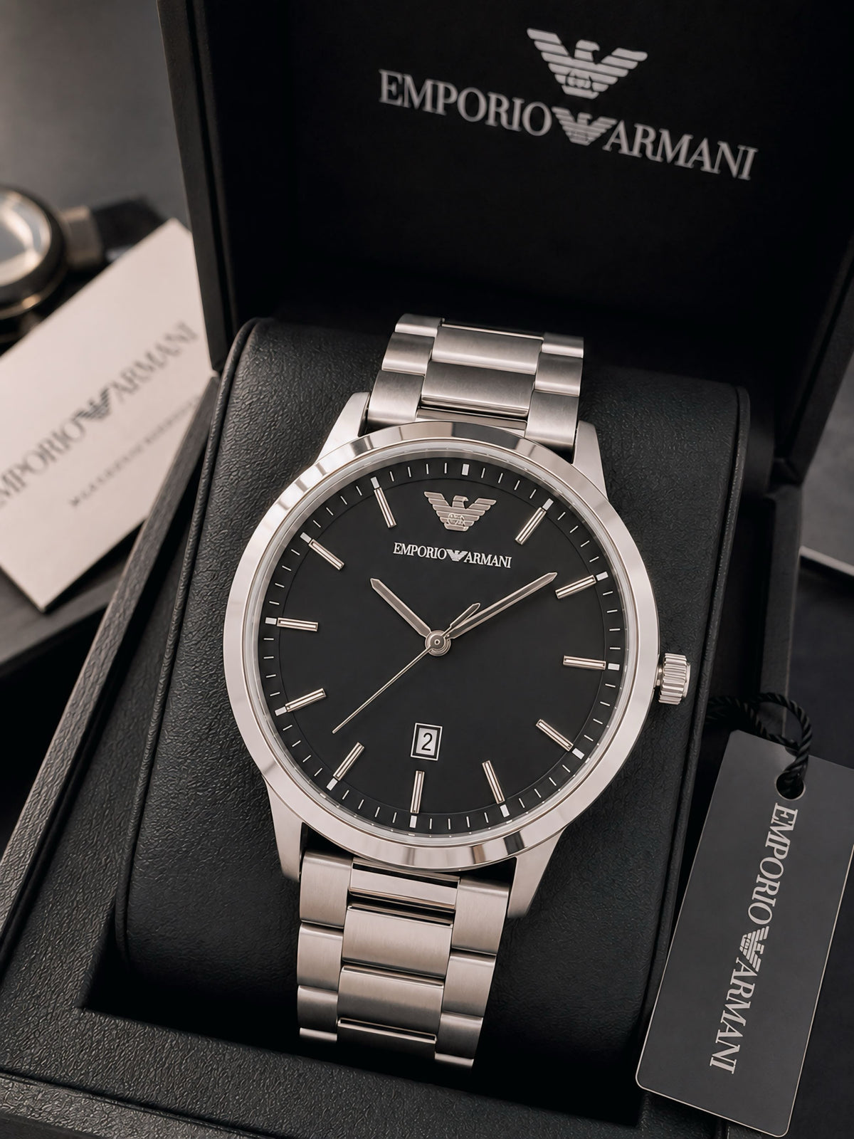 £mporio Arm@ni Silver Mens All Working