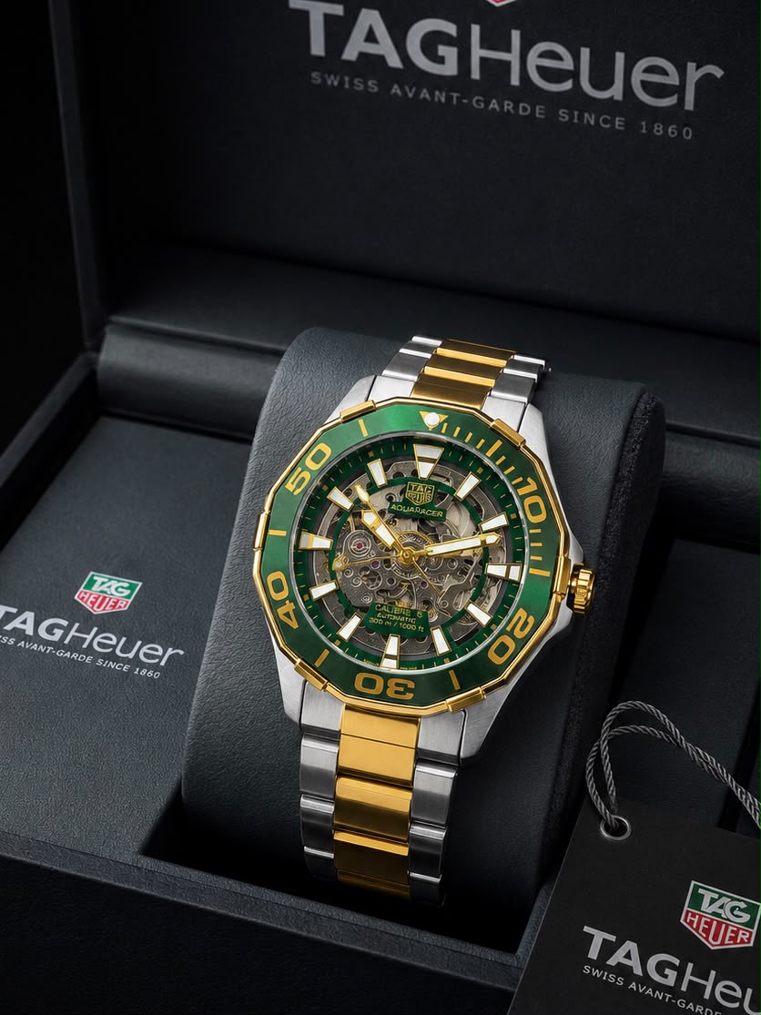 T@g Heue® Mens Two tone Stainless Steel Automatic All Working