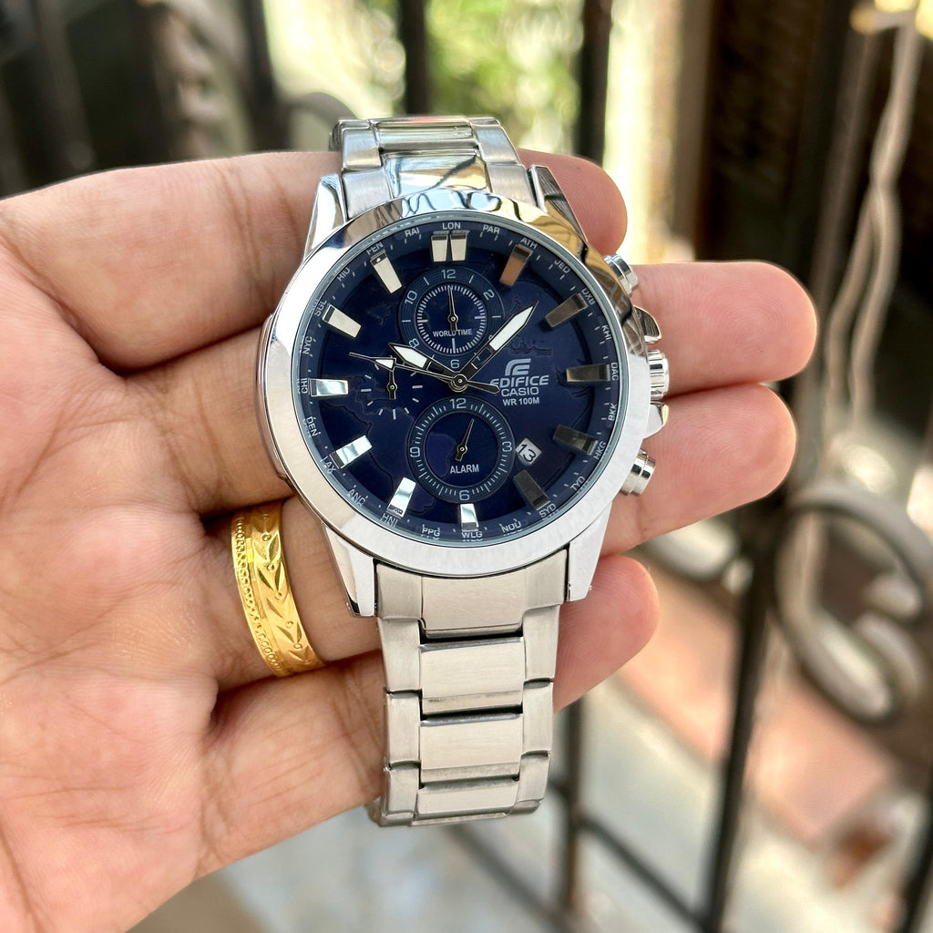 C@sio £difice Mens Silver Blue All Working