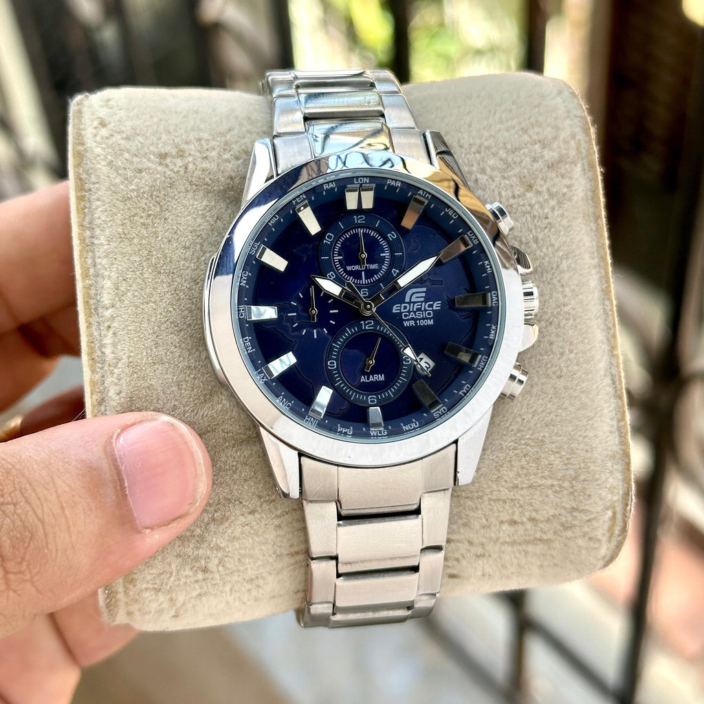 C@sio £difice Mens Silver Blue All Working