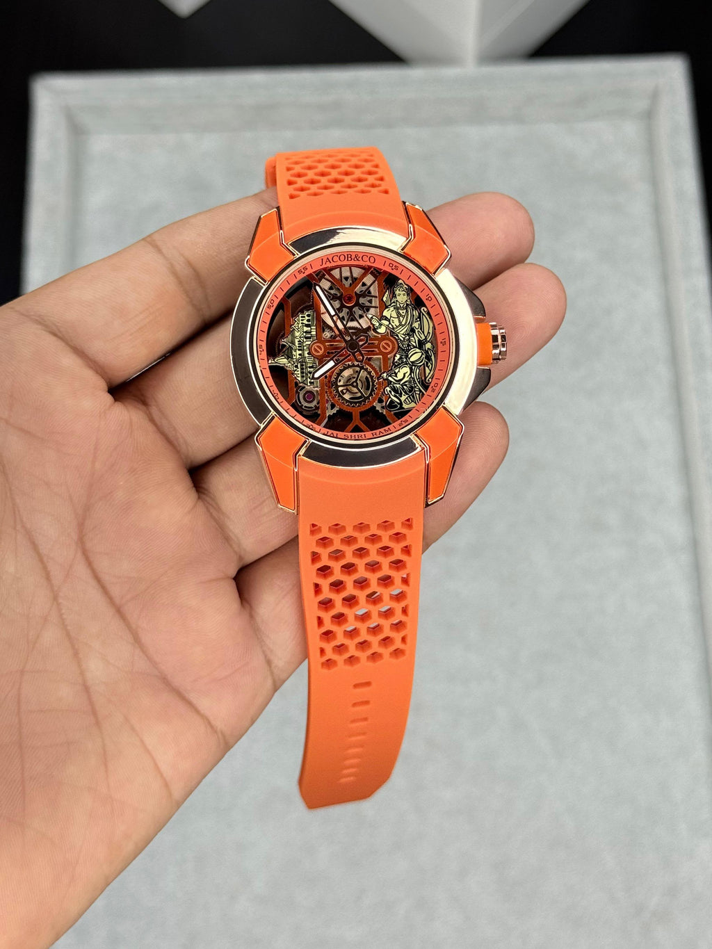 J@cob & ©o R@m J@nambhoomi £pic X Orange Rubber Belt Mens All Working