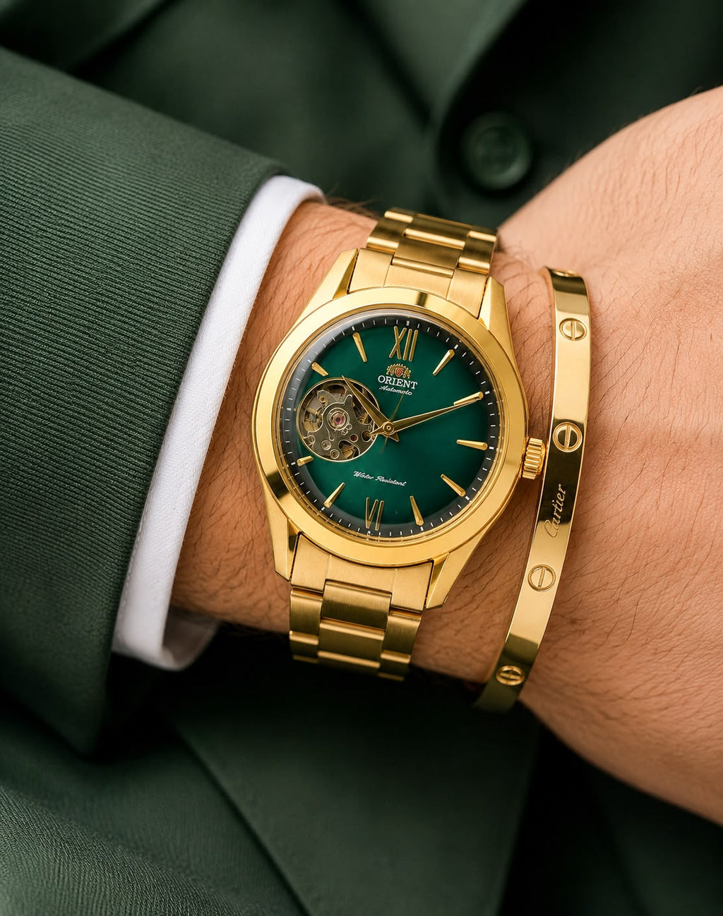 O®ient Mens Gold Chain Automatic All Working