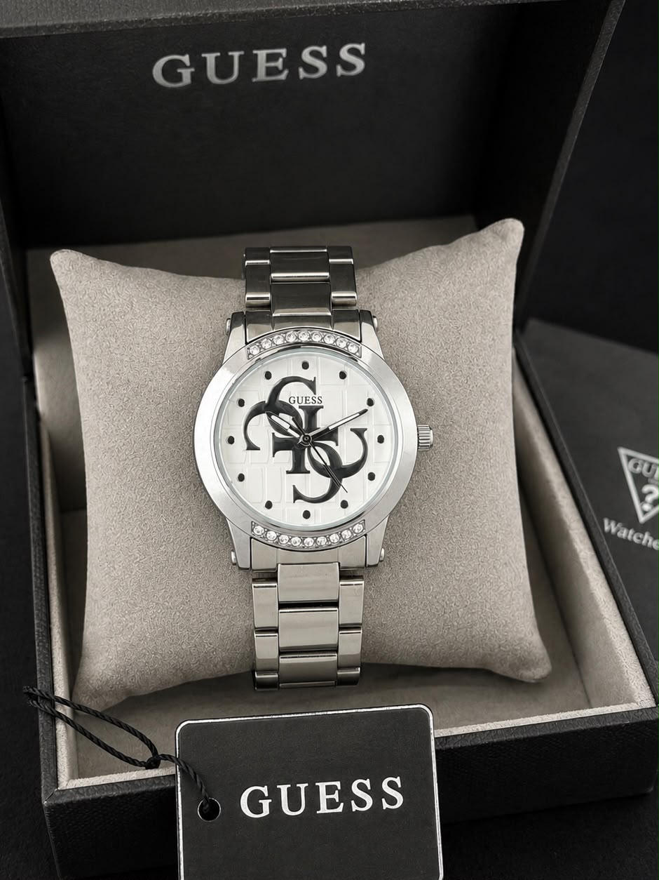 Gue$$ Women Silver White All Working