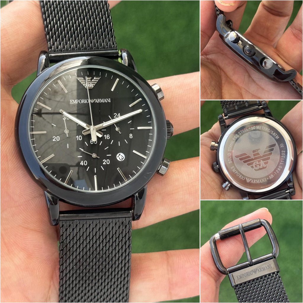 Empo®io @rmani Mens Black All Working