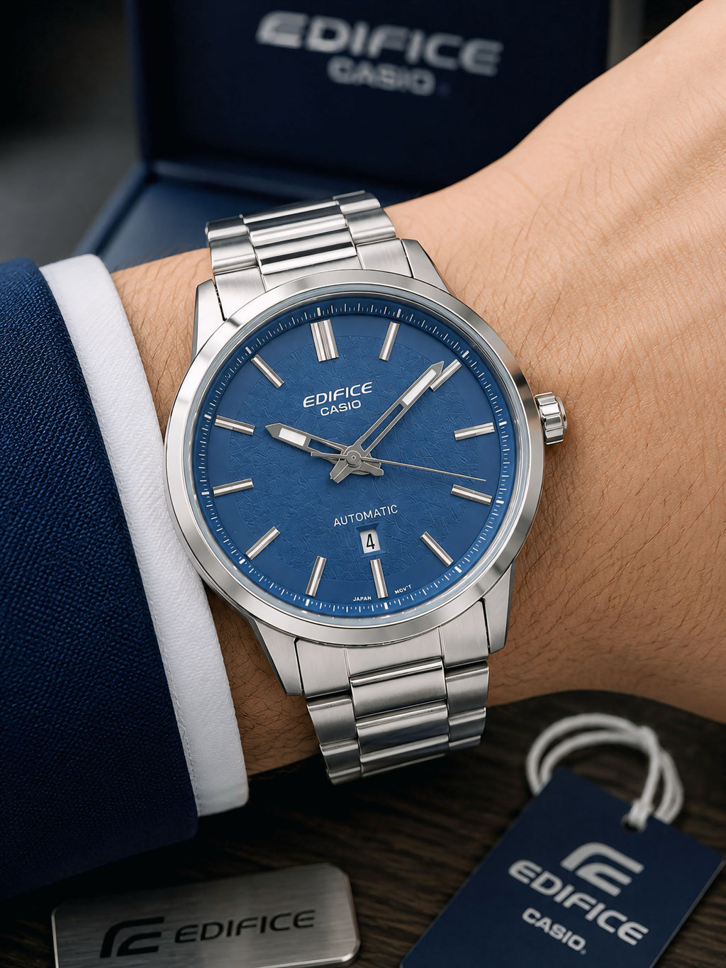 C@sio €difice Mens Silver Blue All Working
