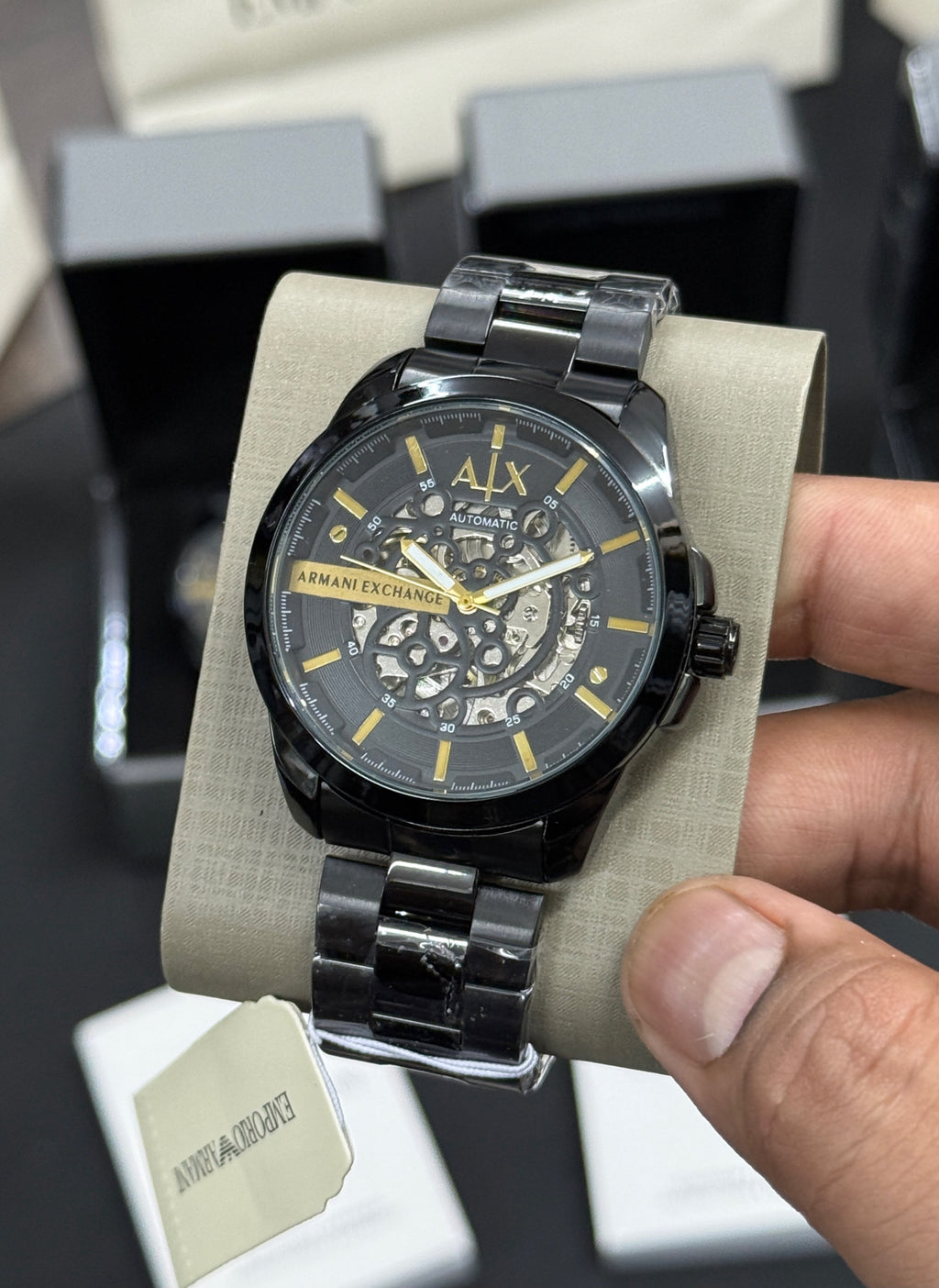Arm@ni Exch@nge Mens Automatic Black All Working