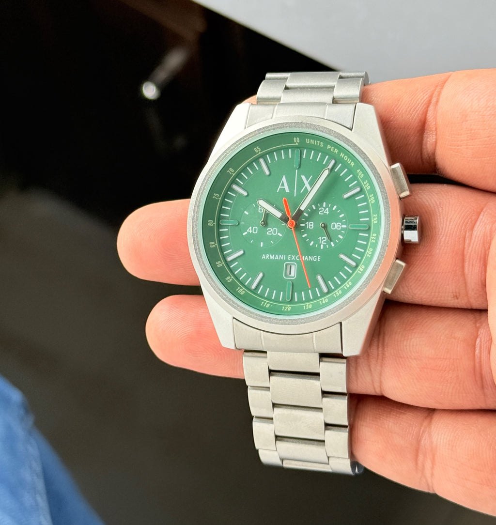 Arm@ni Exch@nge Mens Silver Green All Working