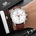 T@g Heuer® Mens Brown Leather All Working (Japanese Quality)