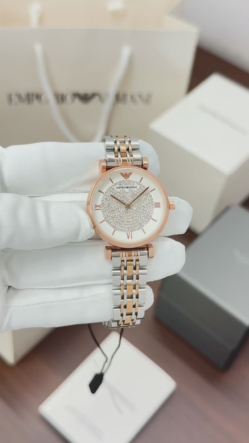 Emporioo Armanii Women Dual Tone Chain Collection All Working