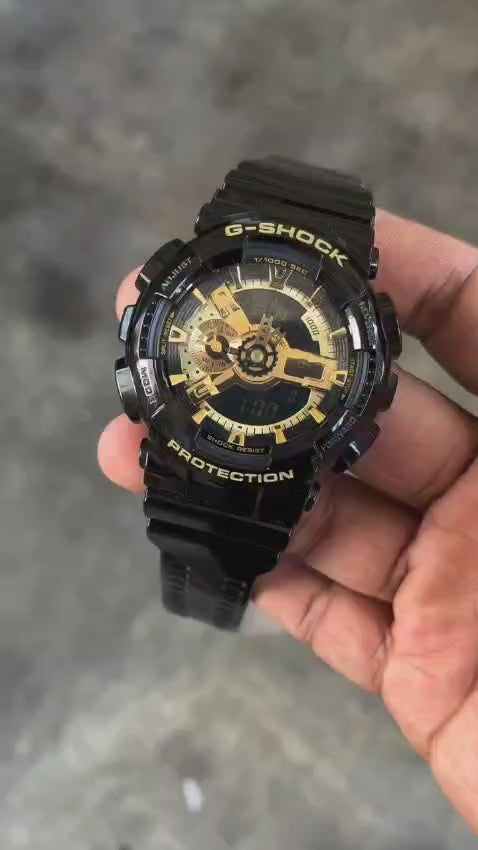 C@sio Gsho©k G@-110 Mens Black Digital Analogue All Working