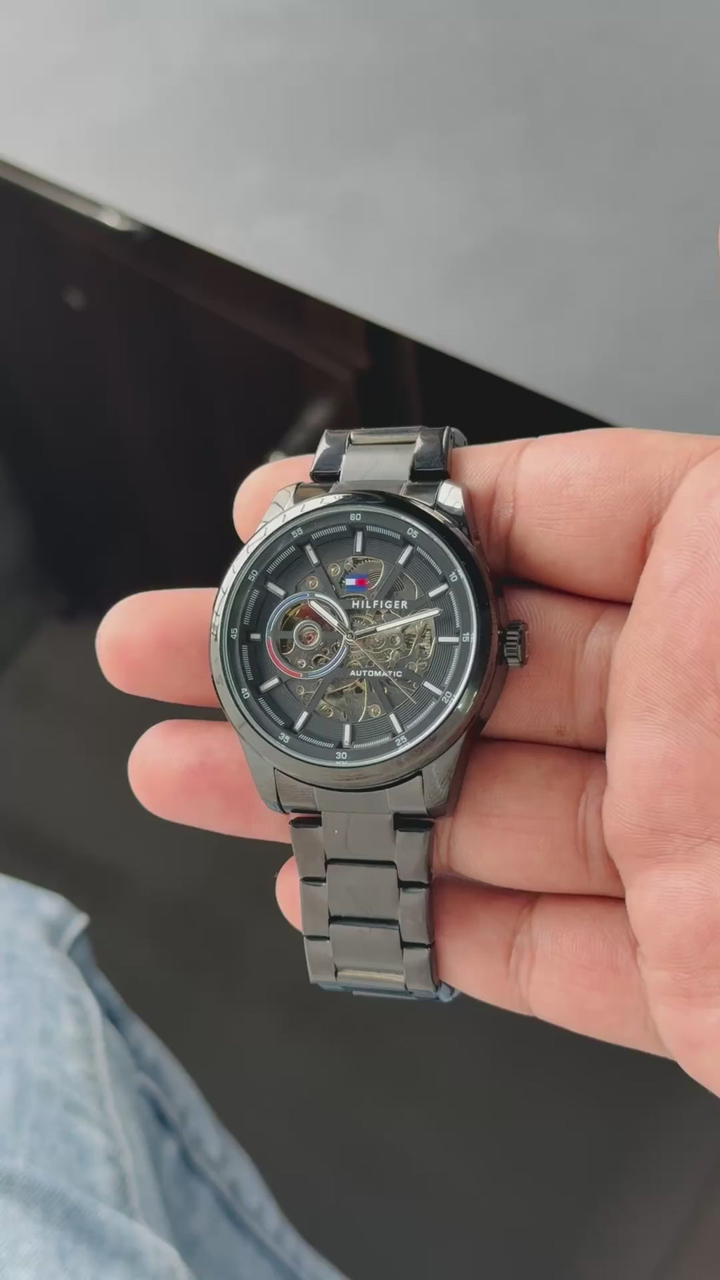Tomm¥ Hilfige® Mens Black Automatic All Working