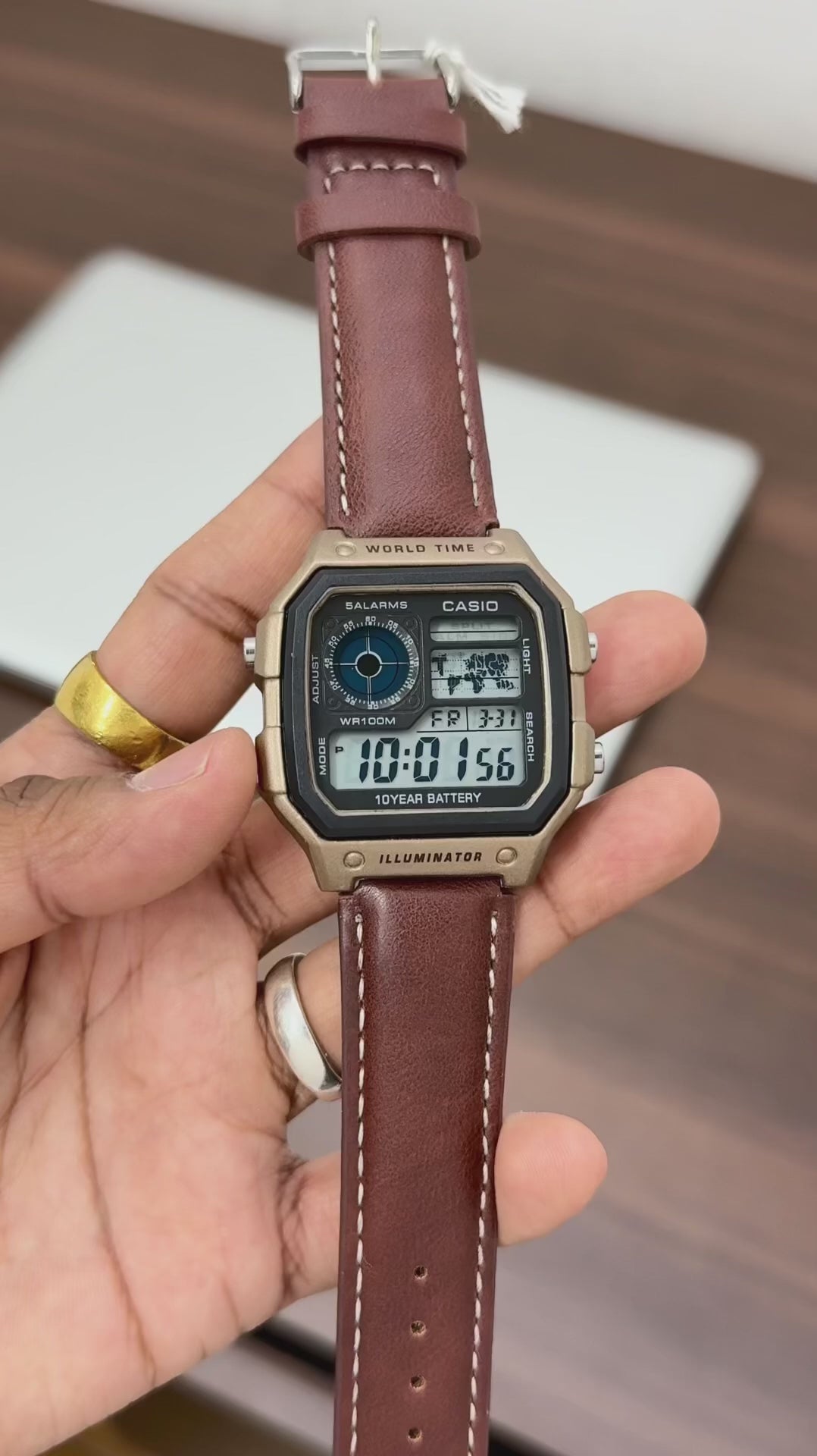 C@sio Men Brown Leather All Working