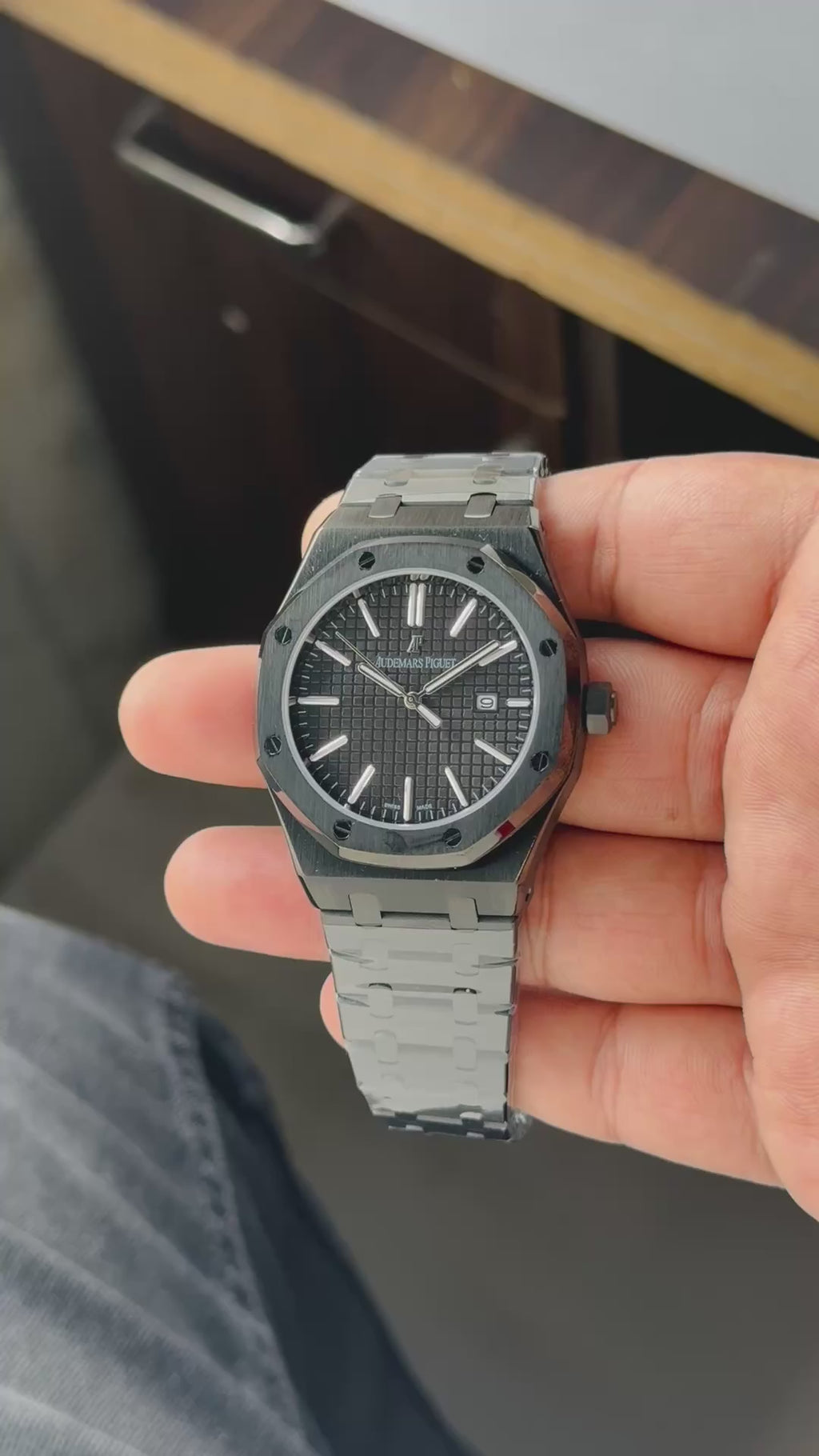 Audemarss Piguett Black Mens All Working