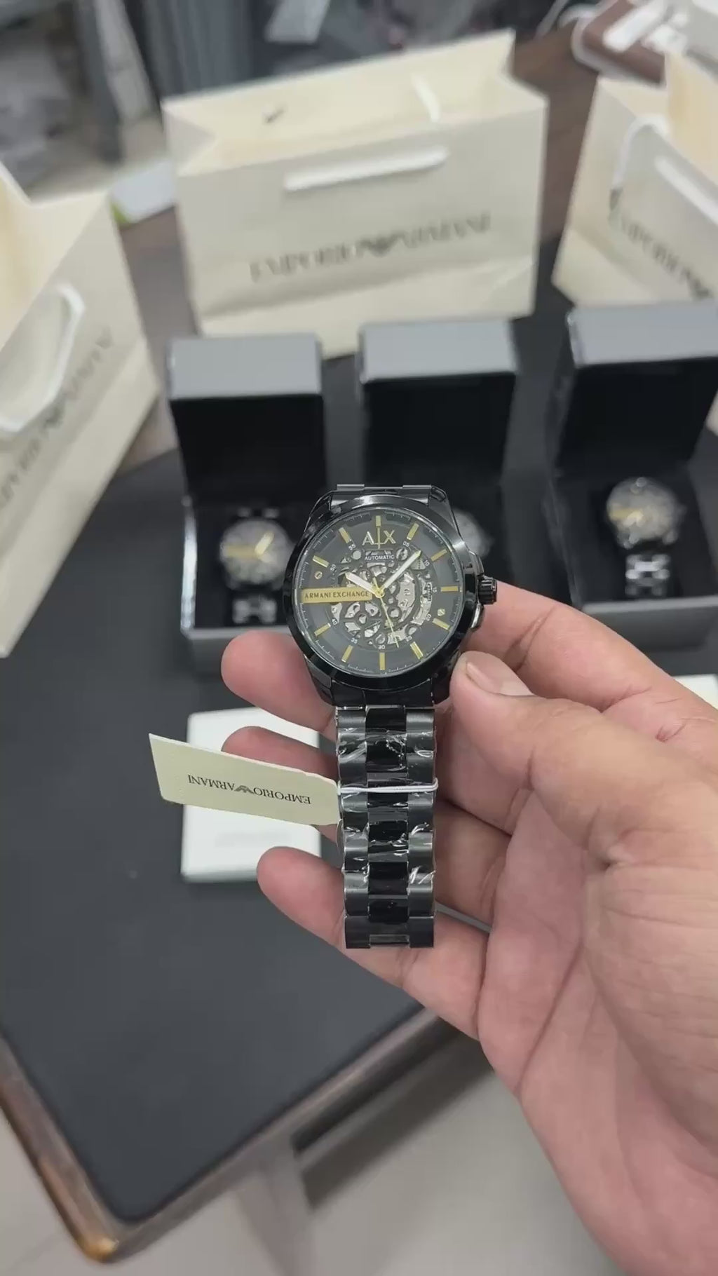 Arm@ni Exch@nge Mens Automatic Black All Working