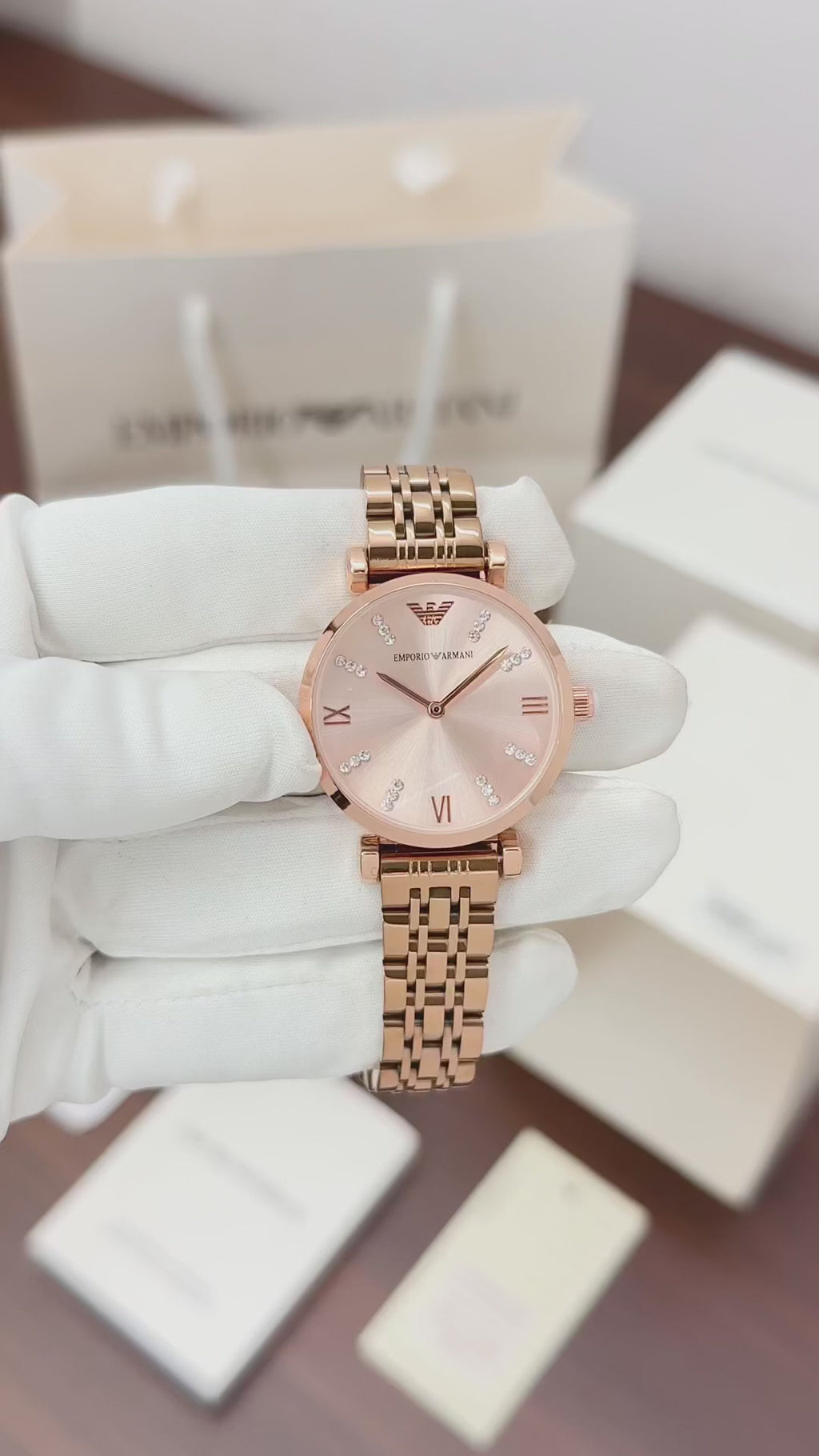 Emporioo Armanii Women Full Rose Gold Chain All Working
