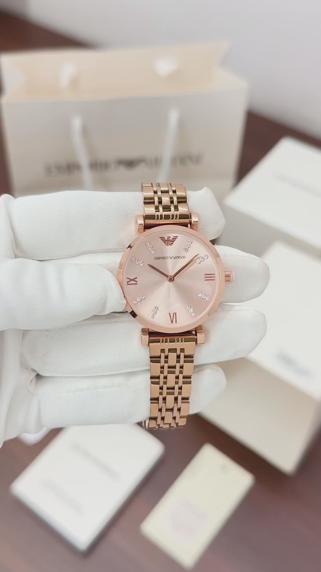 Emporioo Armanii Women Full Rose Gold Chain All Working