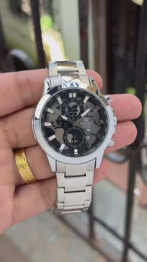 C@sio Edifi©e Silver Black Mens All Working