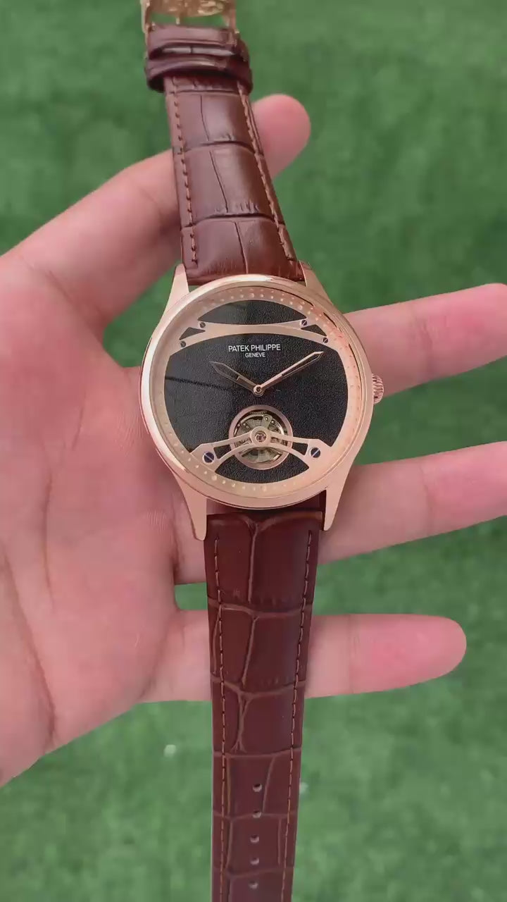 P@tek Phillipp£ Men Brown Leather Automatic