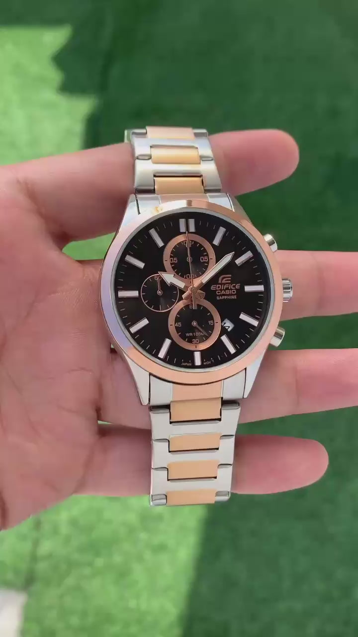 C@sio €difice Mens Two Tone Rose gold All Working