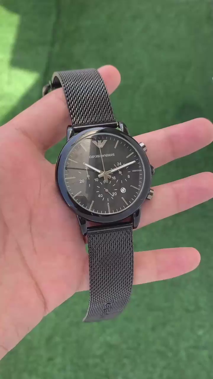 Empo®io @rmani Mens Black All Working