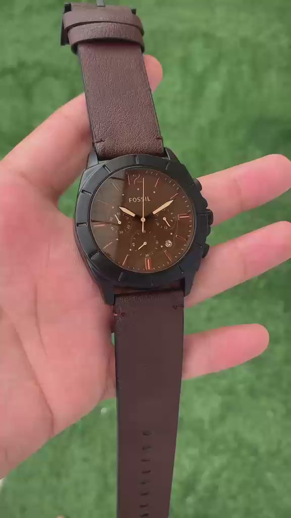Fo$$il Brown Leather Mens All Working