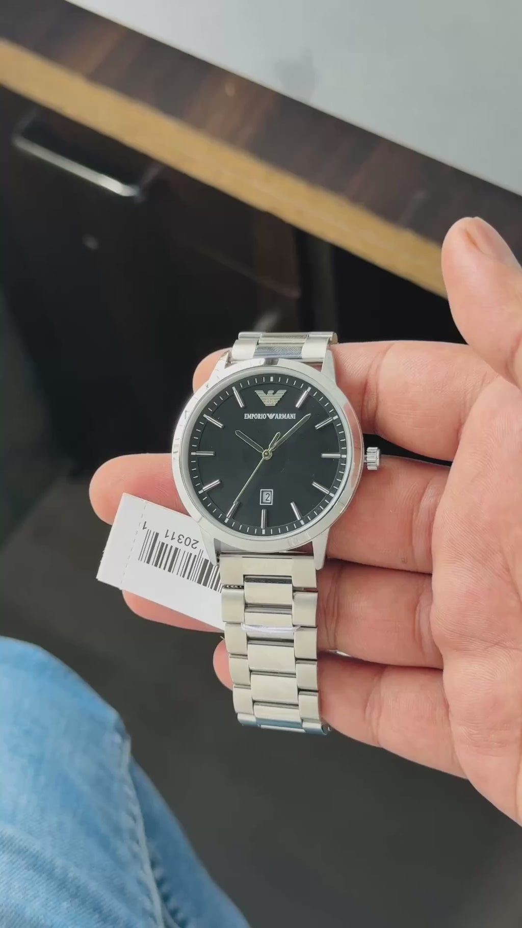 £mporio Arm@ni Silver Mens All Working