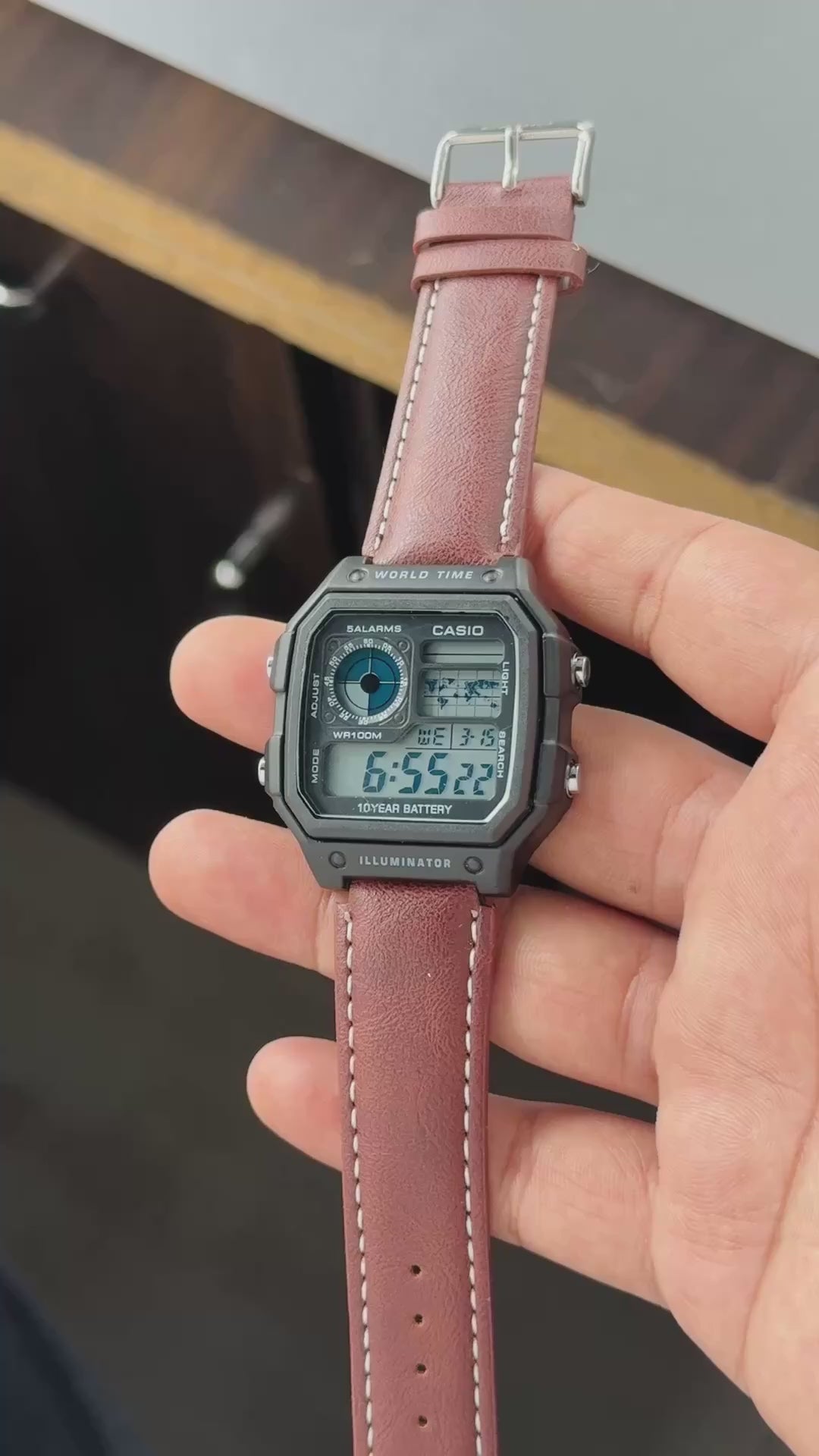 C@sio Mens Brown Leather All Working