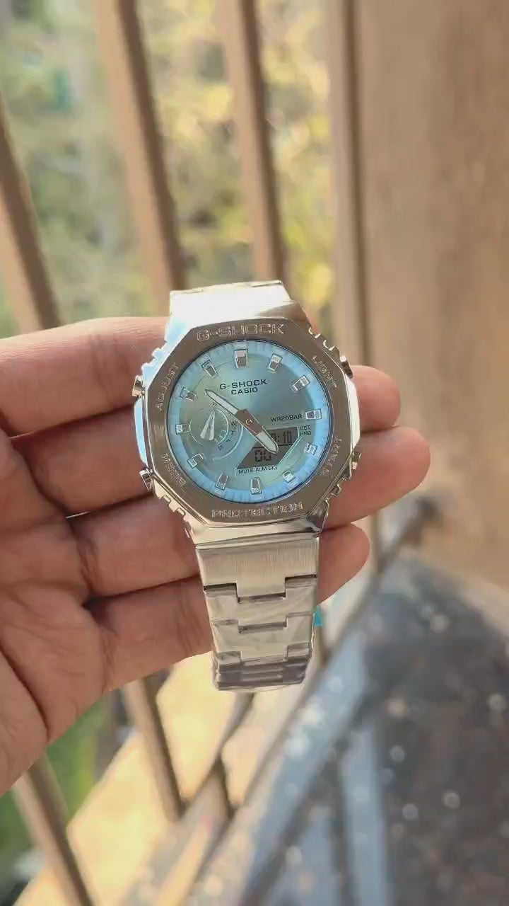 C@sio Gsho©k Mens Digital Analogue Tiffany Dial Mens All Working