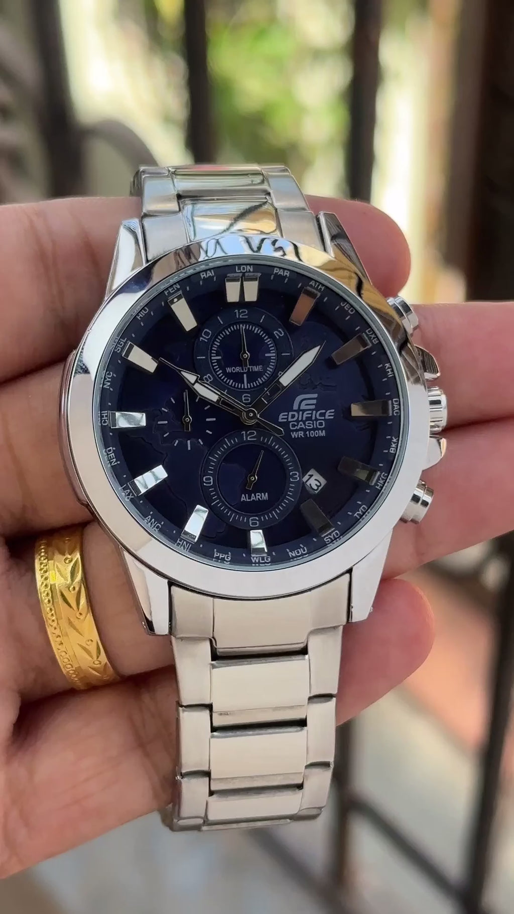 C@sio £difice Mens Silver Blue All Working