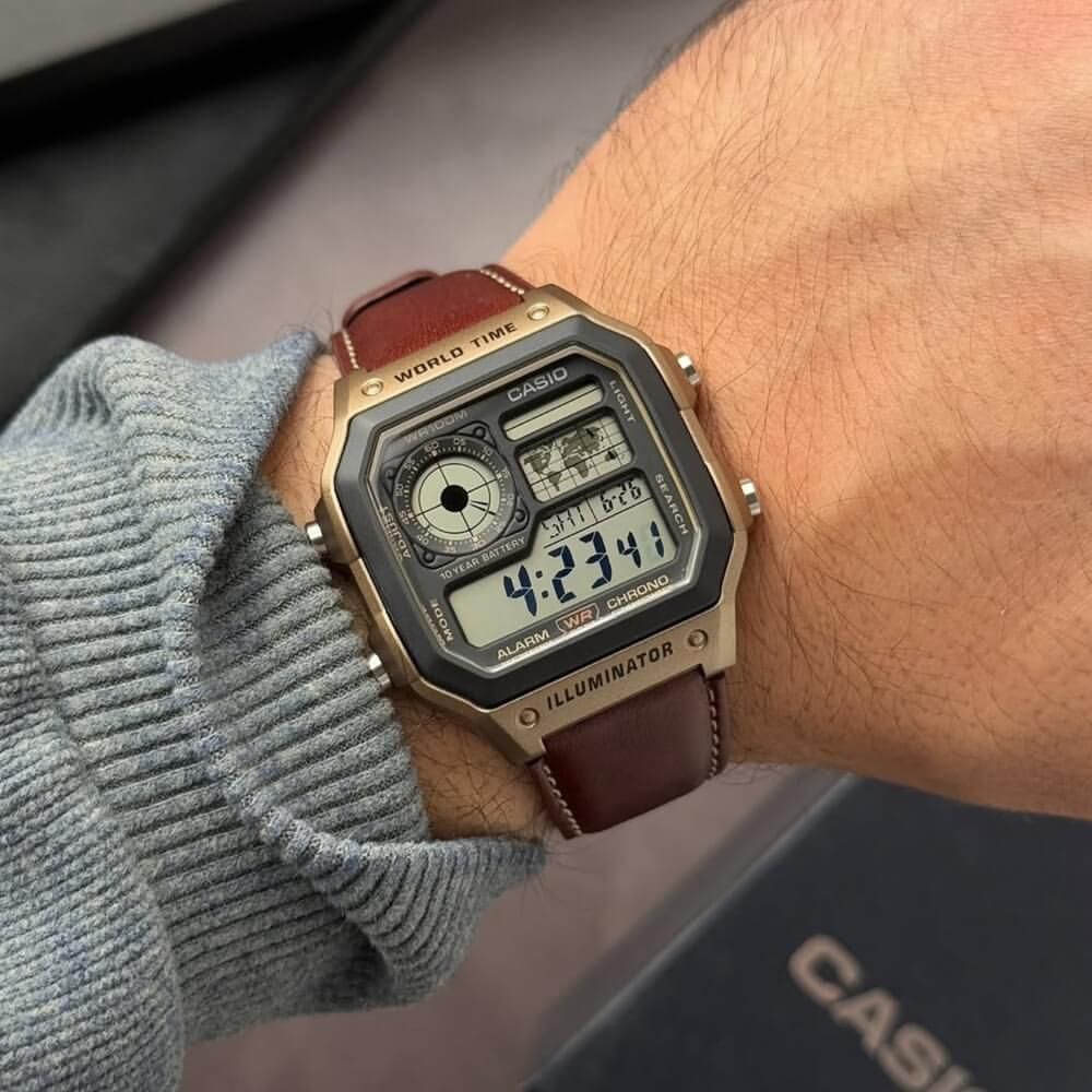 C@sio Men Brown Leather All Working