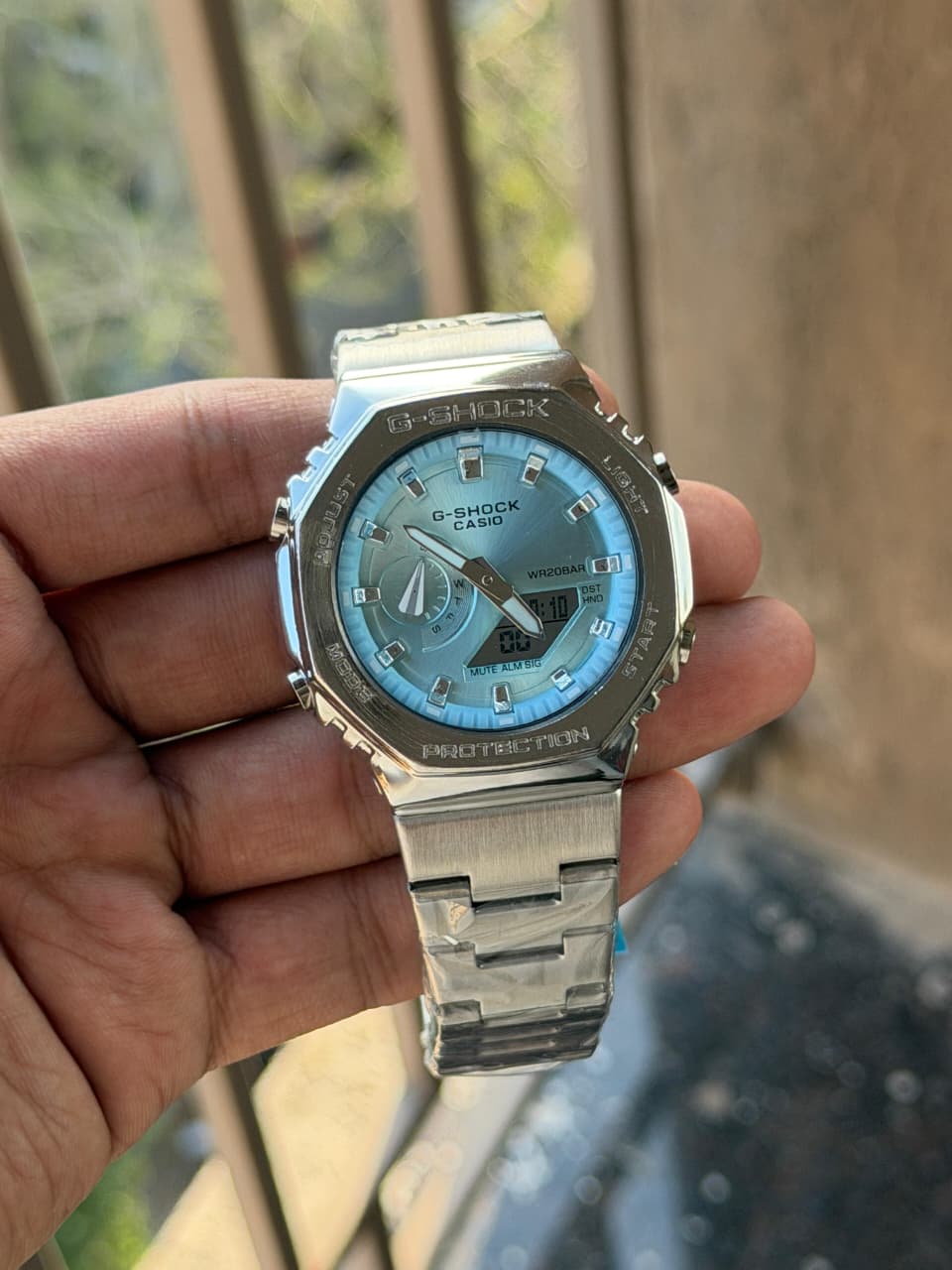 C@sio Gsho©k Mens Digital Analogue Tiffany Dial Mens All Working