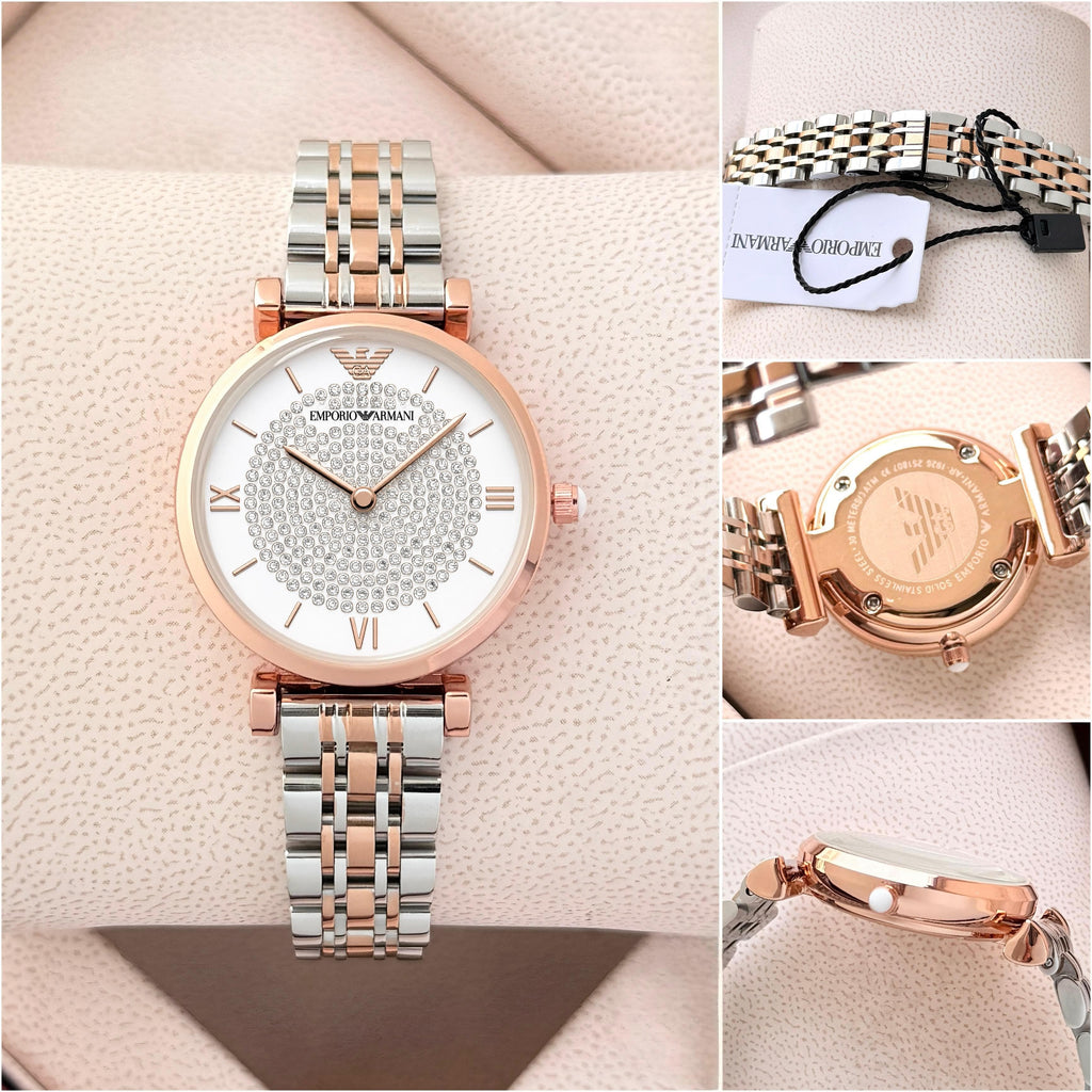 Emporioo Armanii Women Dual Tone Chain Collection All Working