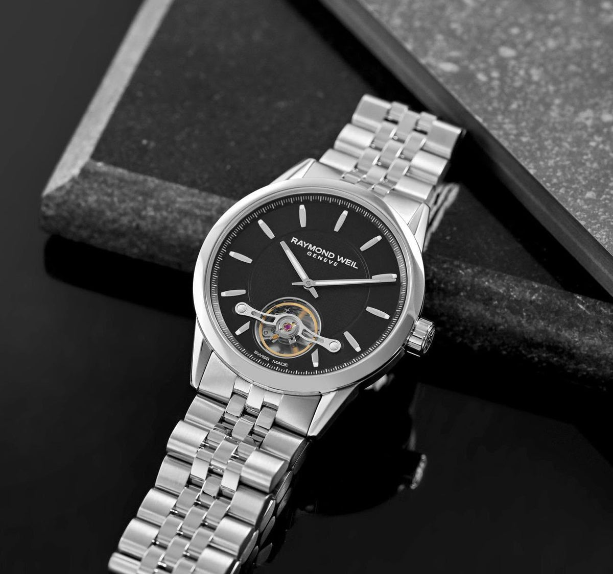 R@ymond W€il Mens Automatic Silver Black All Working