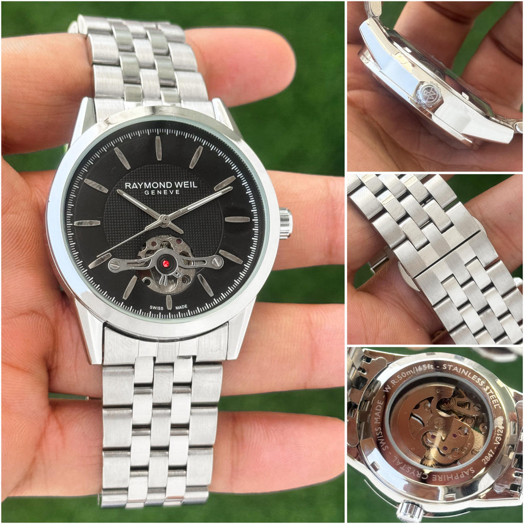 R@ymond W€il Mens Automatic Silver Black All Working