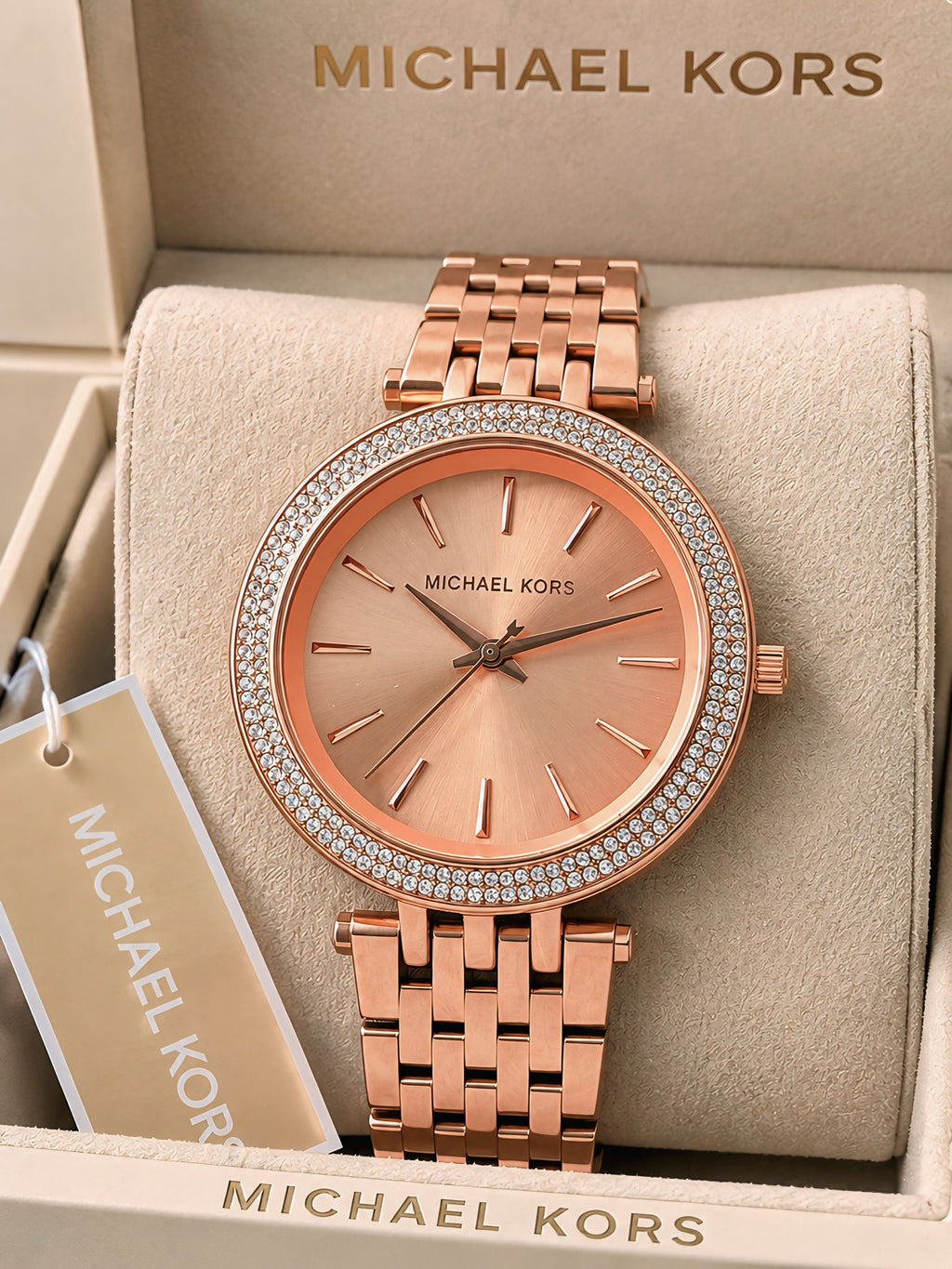 Mich@el Kor$ D@rci Mk-3192 Women Rose Gold All Working