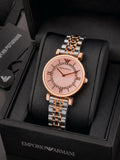 £mporio Arm@ni Women Dual Tone Pink Dial All Working